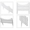 Decorative Garden Border Edgings Picket Fence, High Quality Fencing for Gardens, Landscape Edging, Pathways, Flower Beds, to Provide Protection from Animals like Dogs, Cats, and More 4 Piece Set White